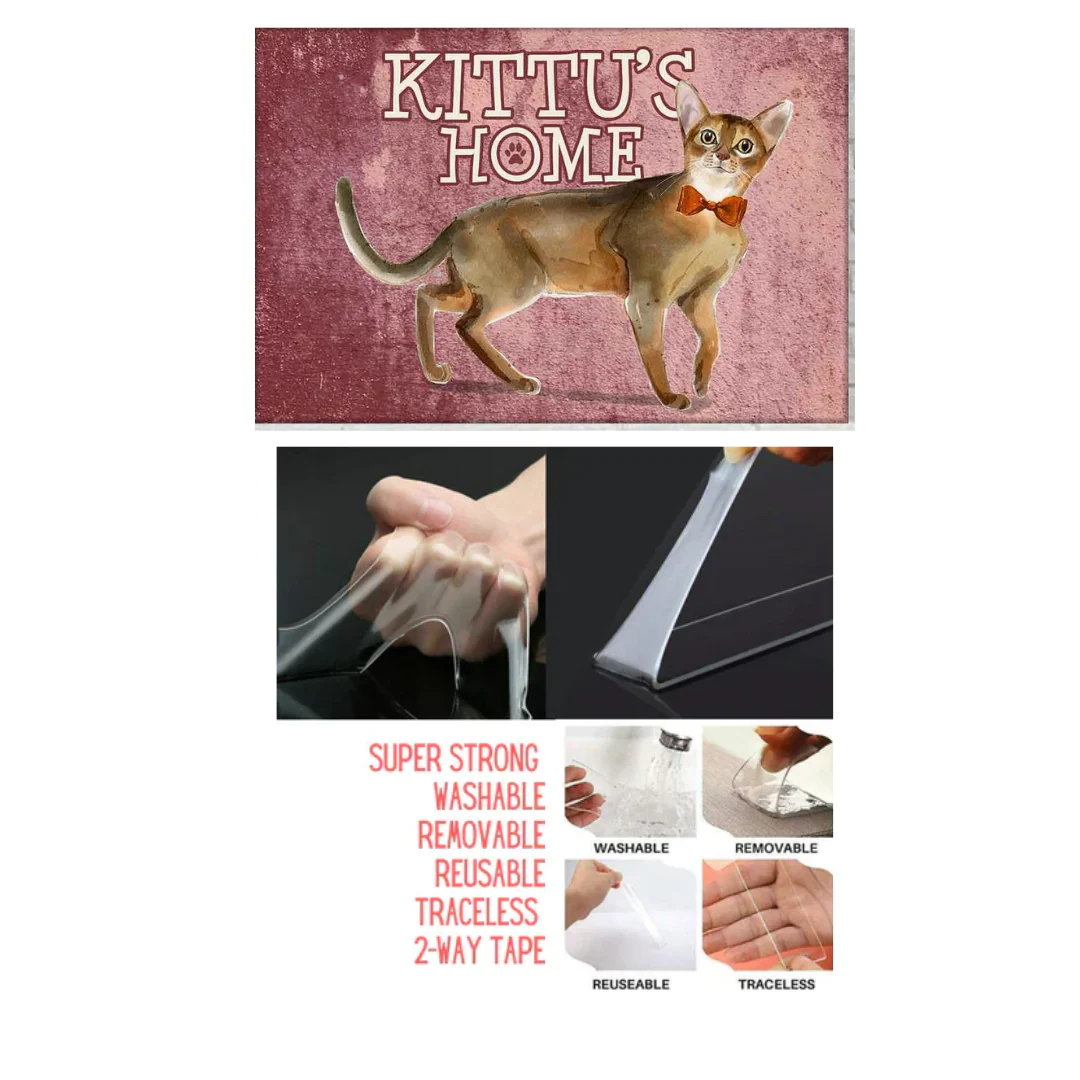 Customized Cat Name Plate House Sign -Cute Abyssinian - Image 5
