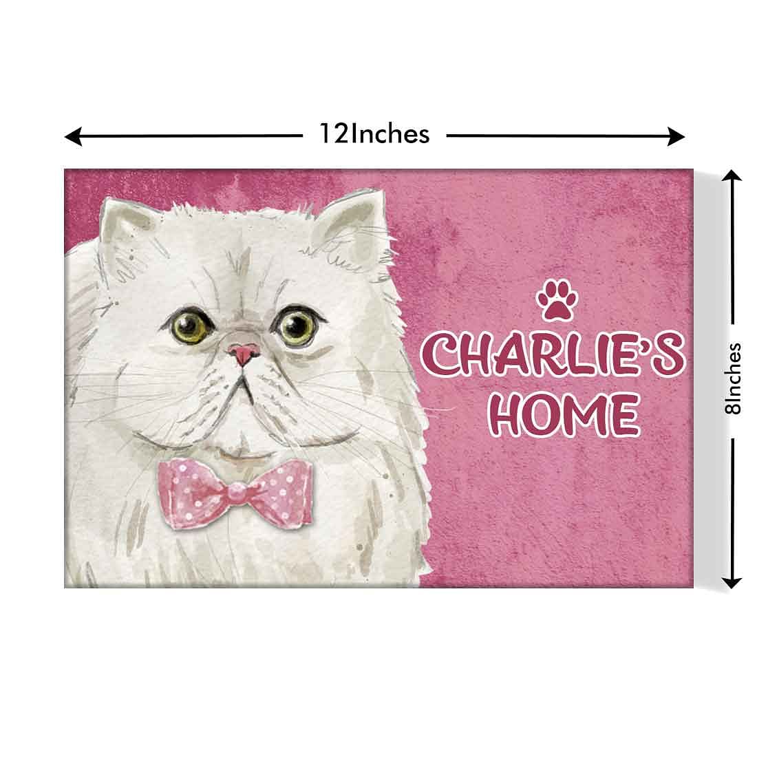 Nutcase - Personalized Cat Name Plate Sign Board Home Door Plaque - Persian - Image 3