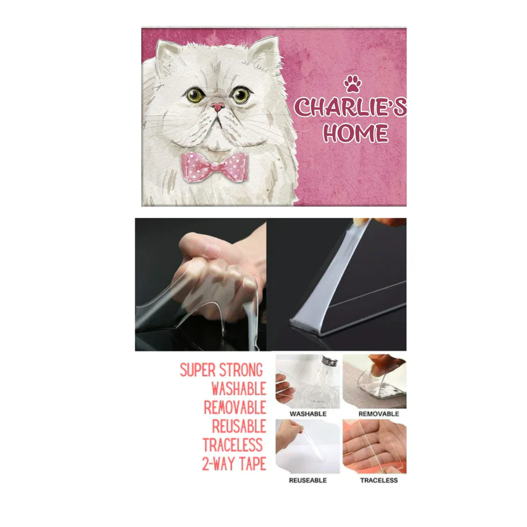 Nutcase - Personalized Cat Name Plate Sign Board Home Door Plaque - Persian - Image 4