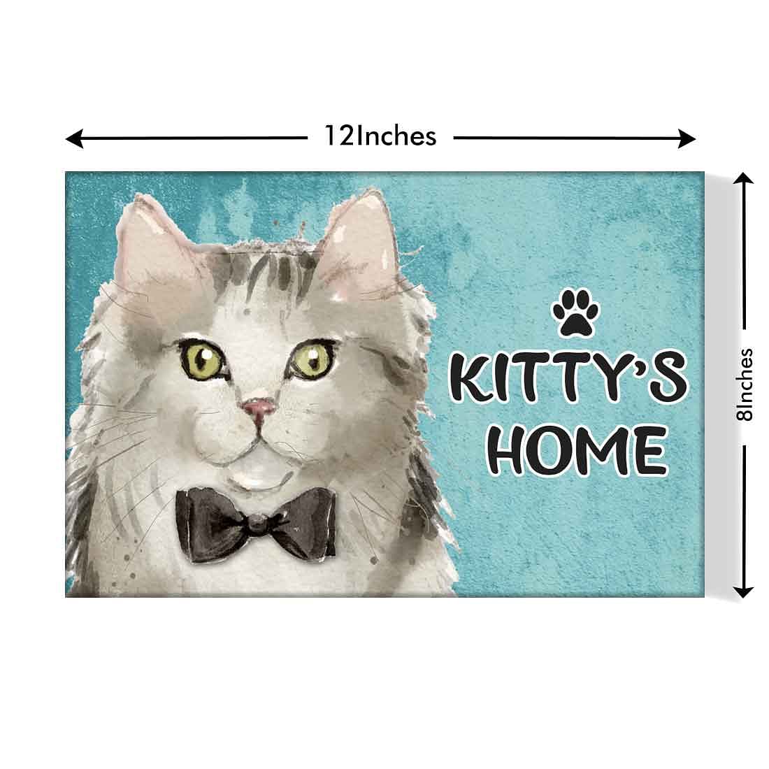 Personalized Cat Name Plate Customzied Beware Of Cat Sign Board Home Door Plaque - Ragamuffin - Image 3