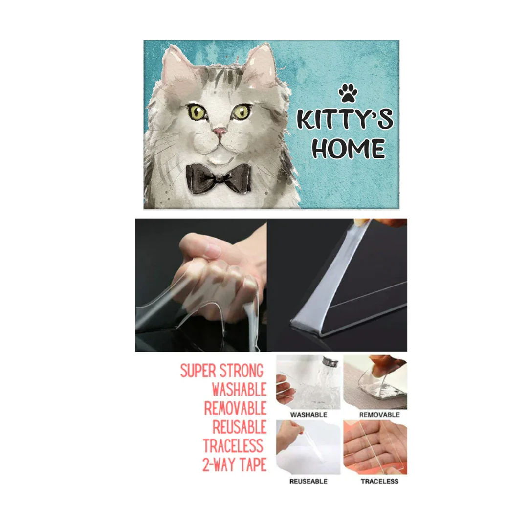 Personalized Cat Name Plate Customzied Beware Of Cat Sign Board Home Door Plaque - Ragamuffin - Image 4