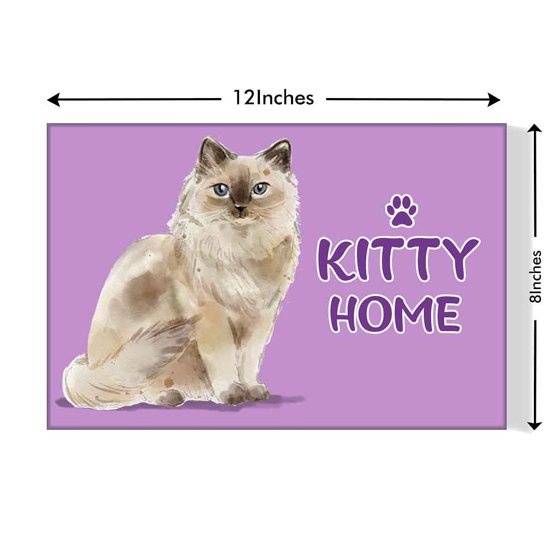 Nutcase Personalized Cat Name Plate Customzied Beware Of Cat Sign Board Home Door Plaque - Cute Ragdoll - Image 3