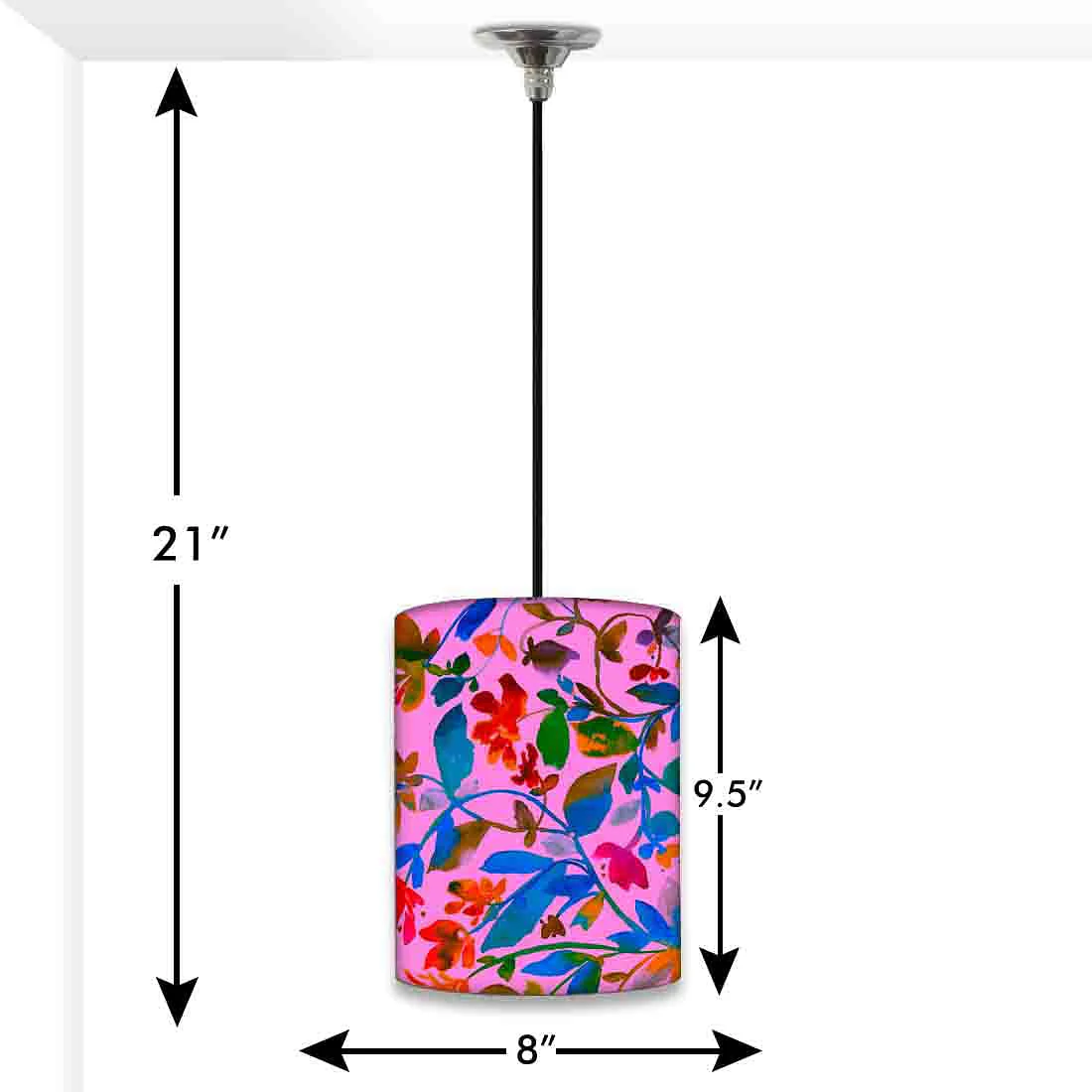 Designer Ceiling Hanging Pendant Lamp - Floral Watercolor - Image 2