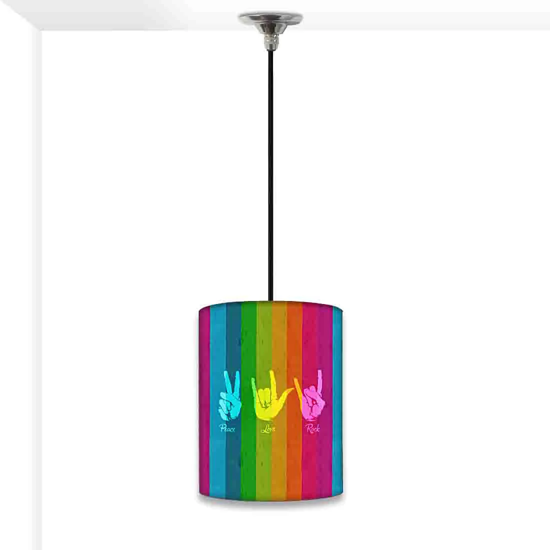 Ceiling Pendant Lamp for Living-Room - Peace Love Rock