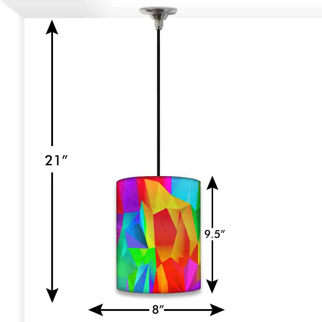 New Antique Ceiling Pendant Lamp - Shards of Color - Image 2