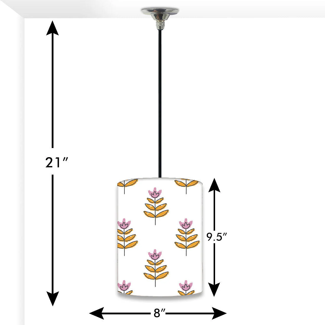 Simple Ceiling Pendant Lamp - Yellow Leaf - Image 2