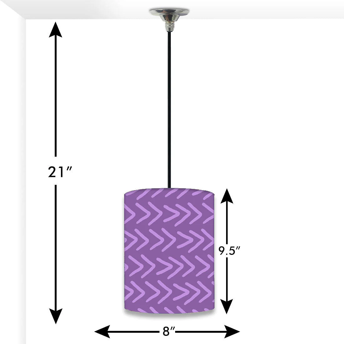 Outdoor Hanging Pendant Lamp - Purple Lines - Image 2