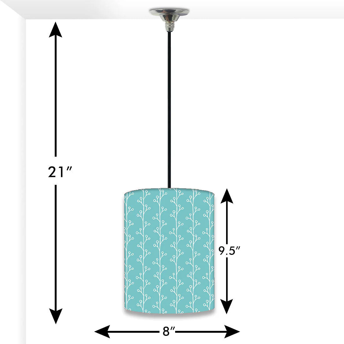 Hanging Pendant Lamp for Office - Blue Branches 0035 - Image 2