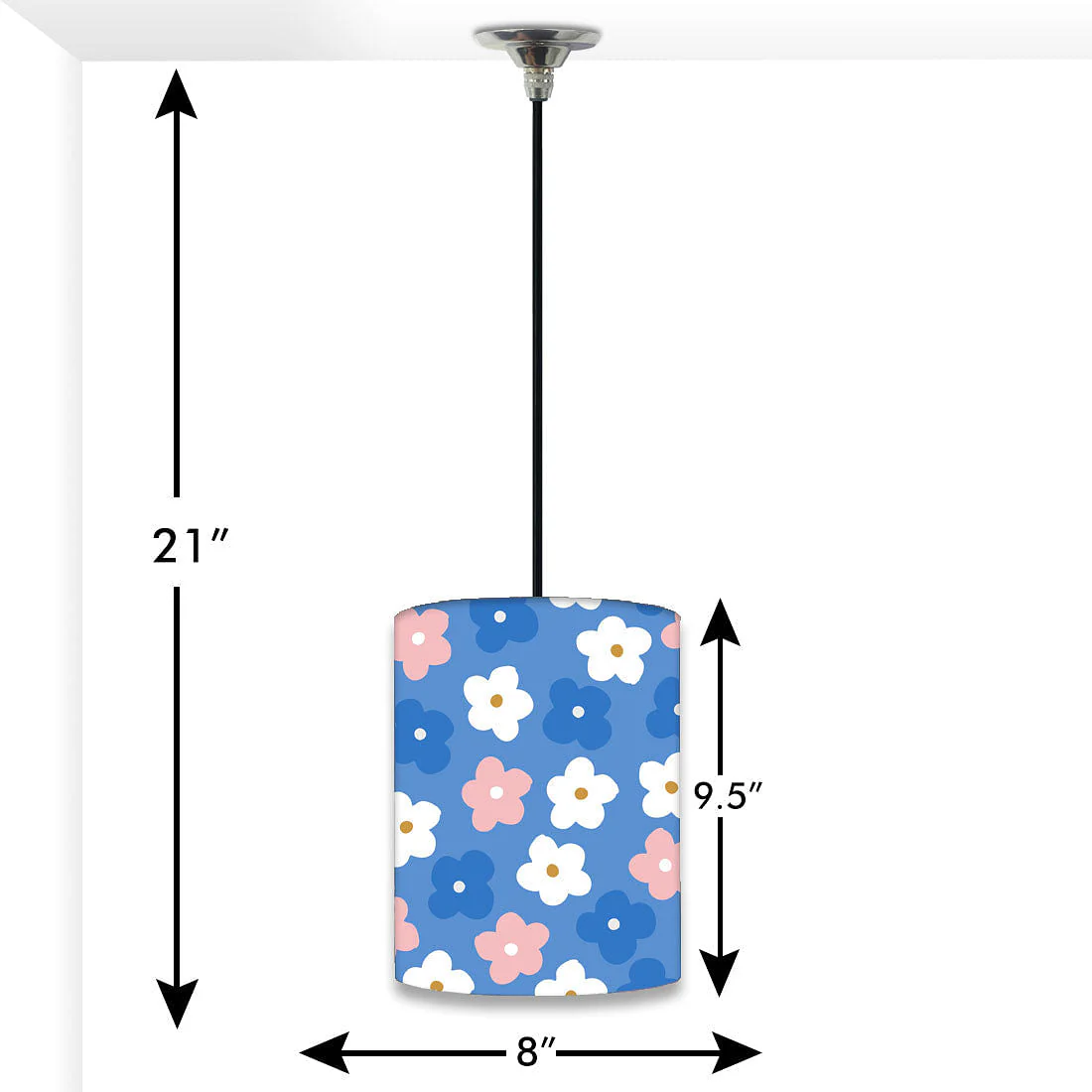Flower Hanging Pendant Lamp - Blue Flower - Image 2