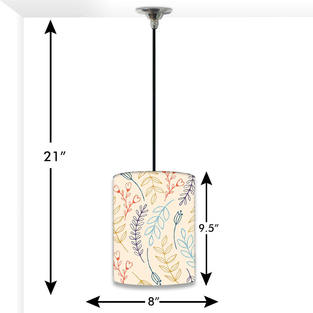 New Bedroom Hanging Pendant Lamp - Colorful Leaves - Image 2