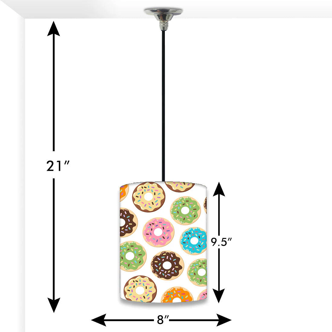 Kids Hanging Pendant Lamp - Donuts - Image 2