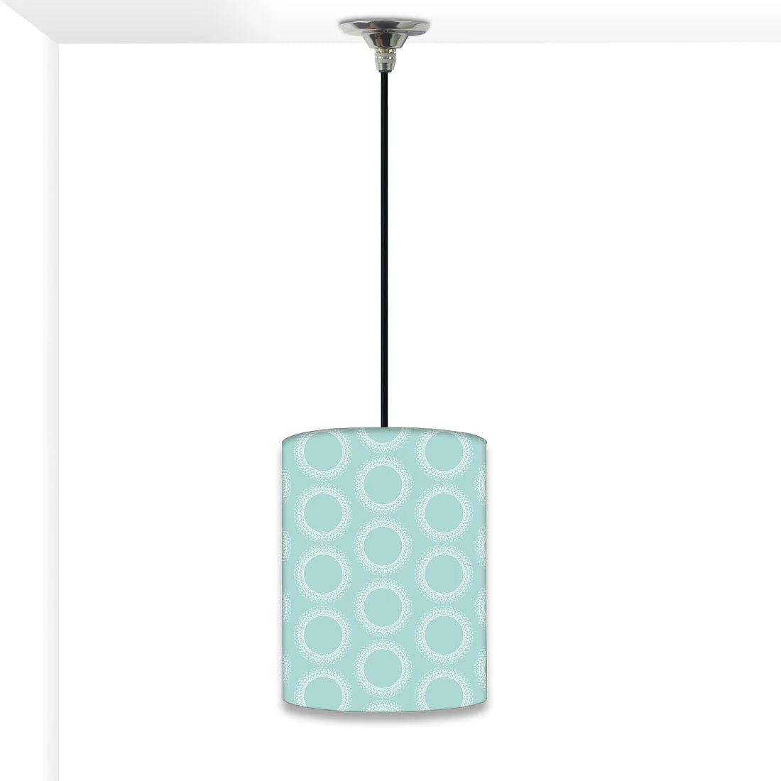 Designer Bedside Ceiling Pendant Lamp - Green Pattern Circle