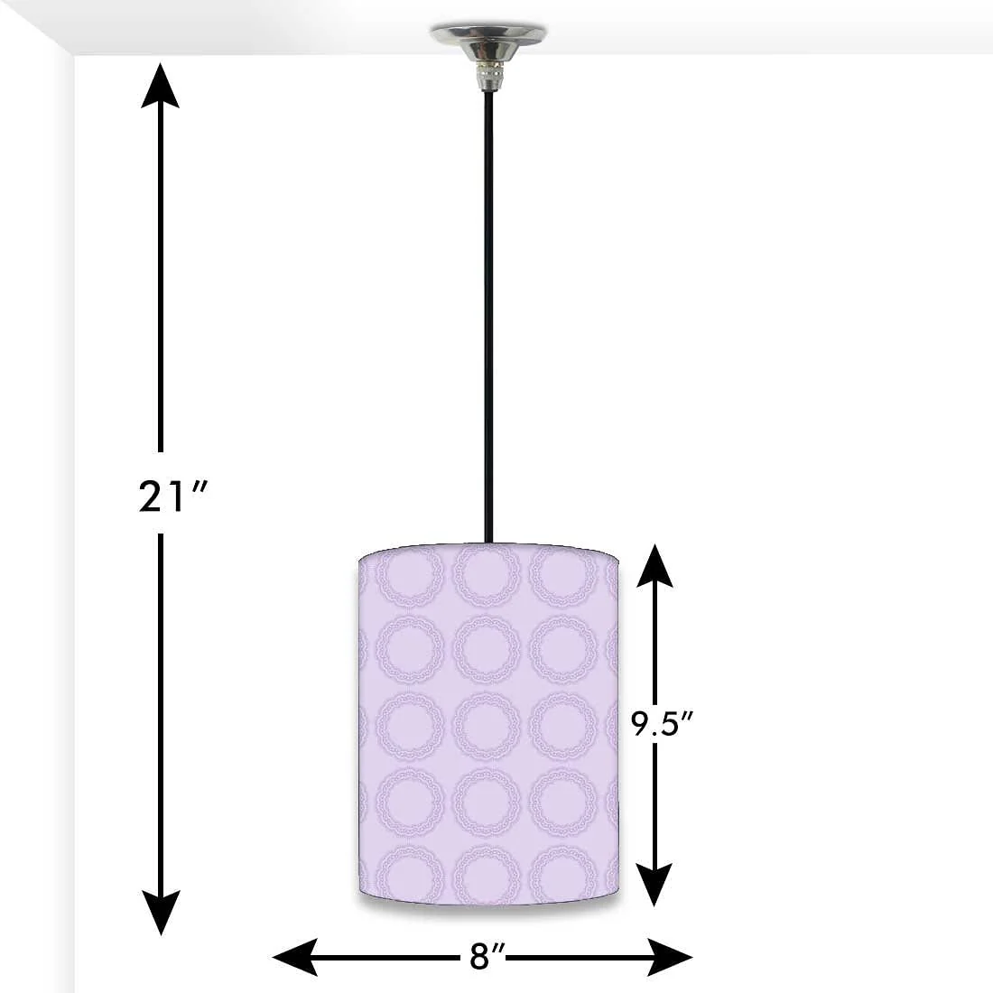 New Bedroom Pendant Lamp - Purple Circle Pattern - Image 2
