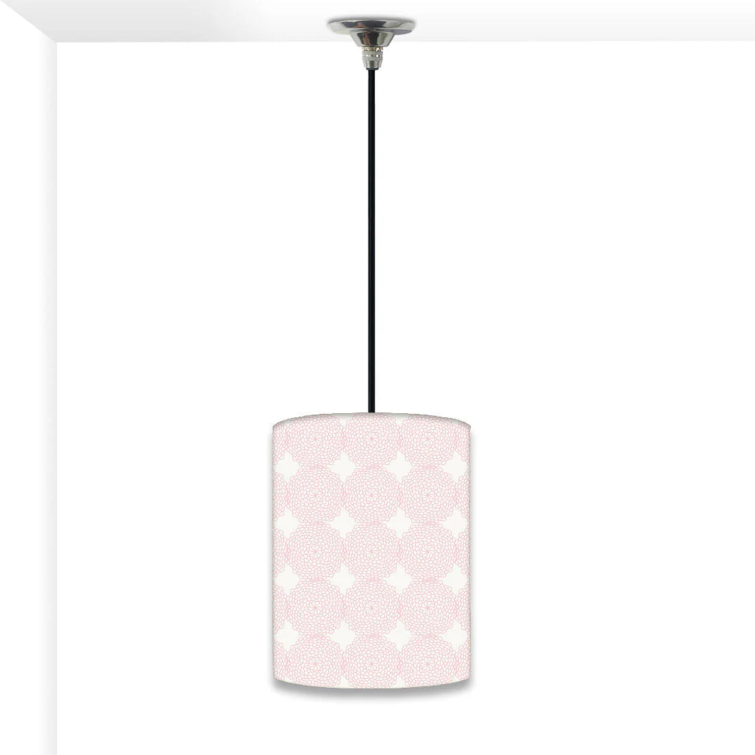 New Outdoor Hanging Pendant Lamp - Pink Geometrical Flower