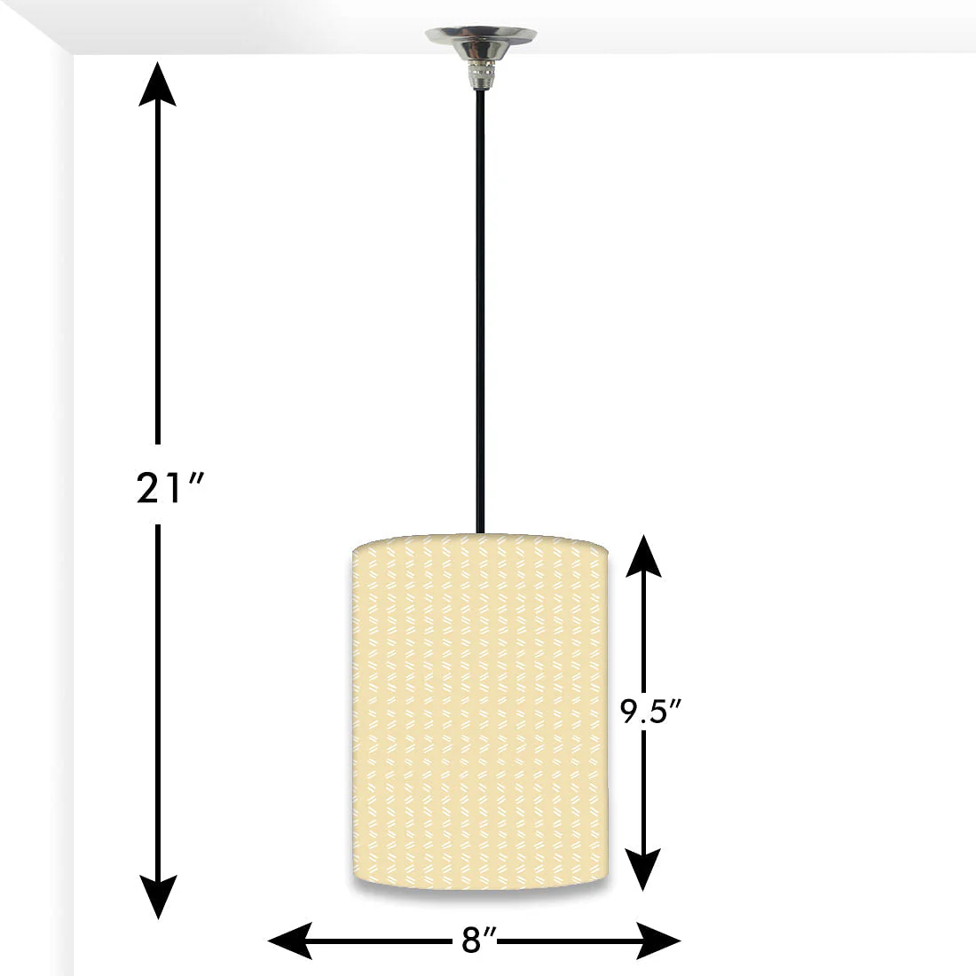 Living Room Pendant Lamp -Yellow Leaf Pattern - Image 2