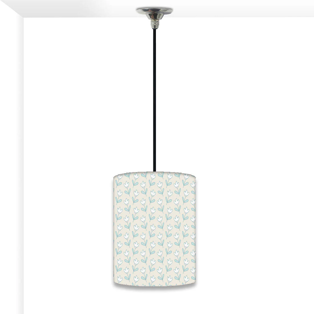 Pretty Small Hanging Pendant Lamp - White Flower
