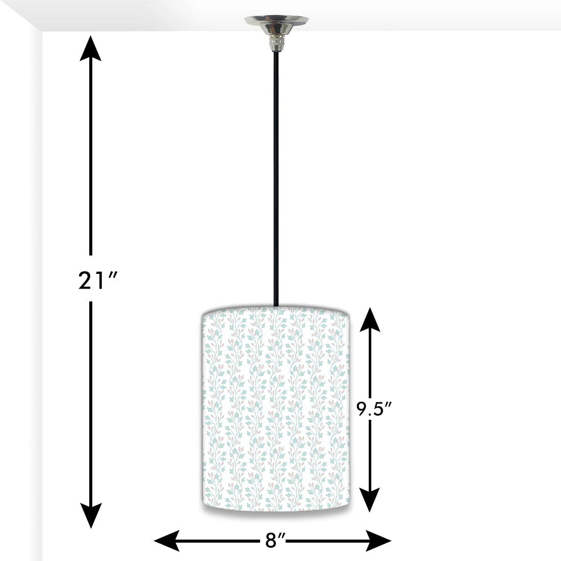 Floral Ceiling Pendant Lamp - White Flowers - Image 2