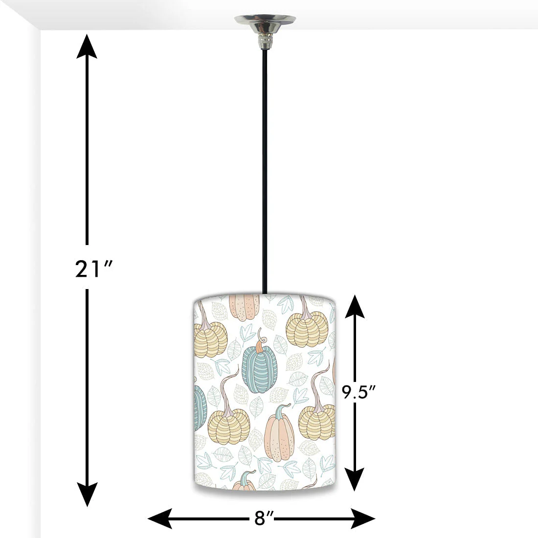 Nursery Hanging Pendant Lamp - Pumpkin - Image 2