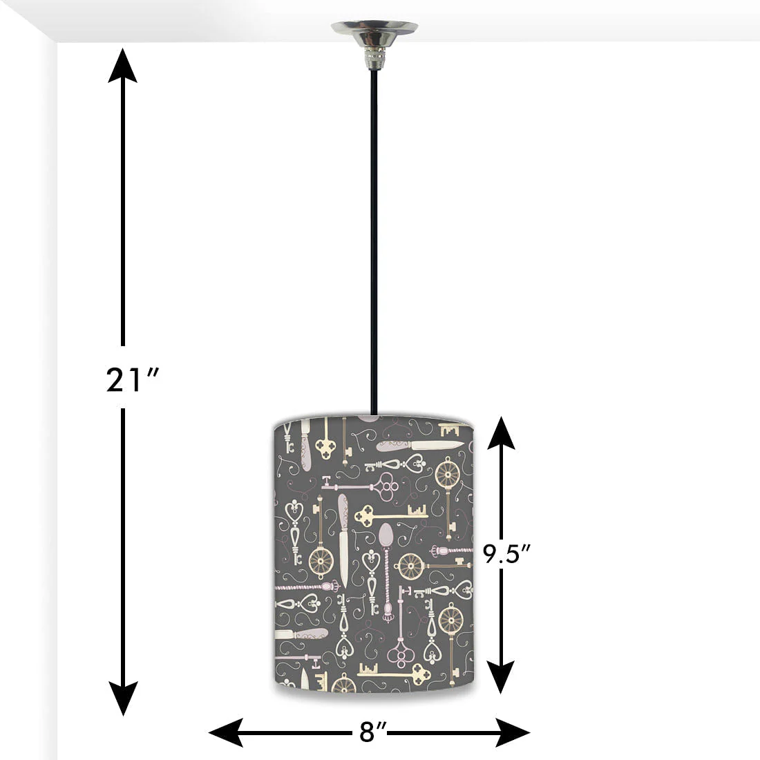 Classic Hanging Pendant Lamp - Classic Keys - Image 2