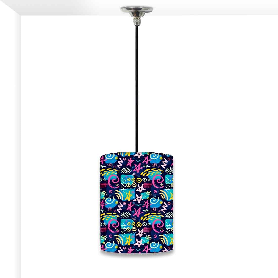 Ceiling Hanging Pendant Lamp Shade - Multicolor Trendy Pattern