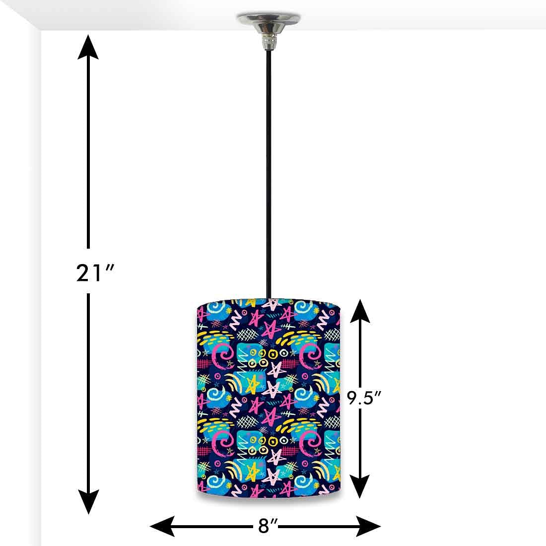 Ceiling Hanging Pendant Lamp Shade - Multicolor Trendy Pattern - Image 3