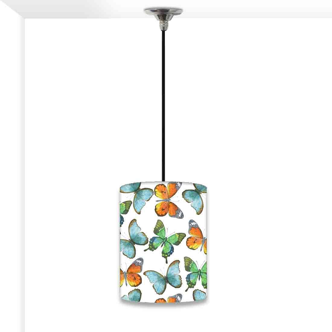 Ceiling Hanging Pendant Lamp Shade - Watercolor Butterflies