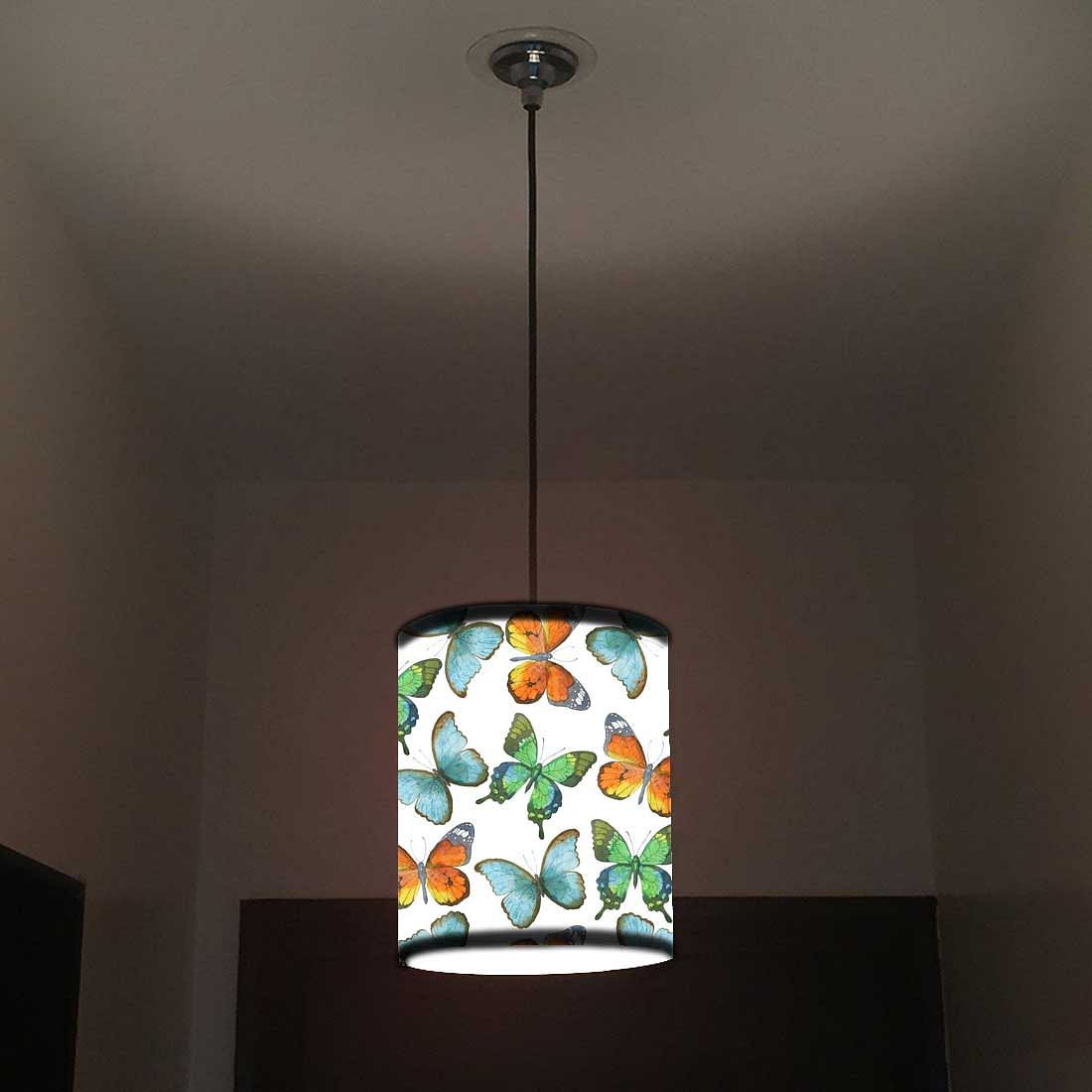 Ceiling Hanging Pendant Lamp Shade - Watercolor Butterflies - Image 2