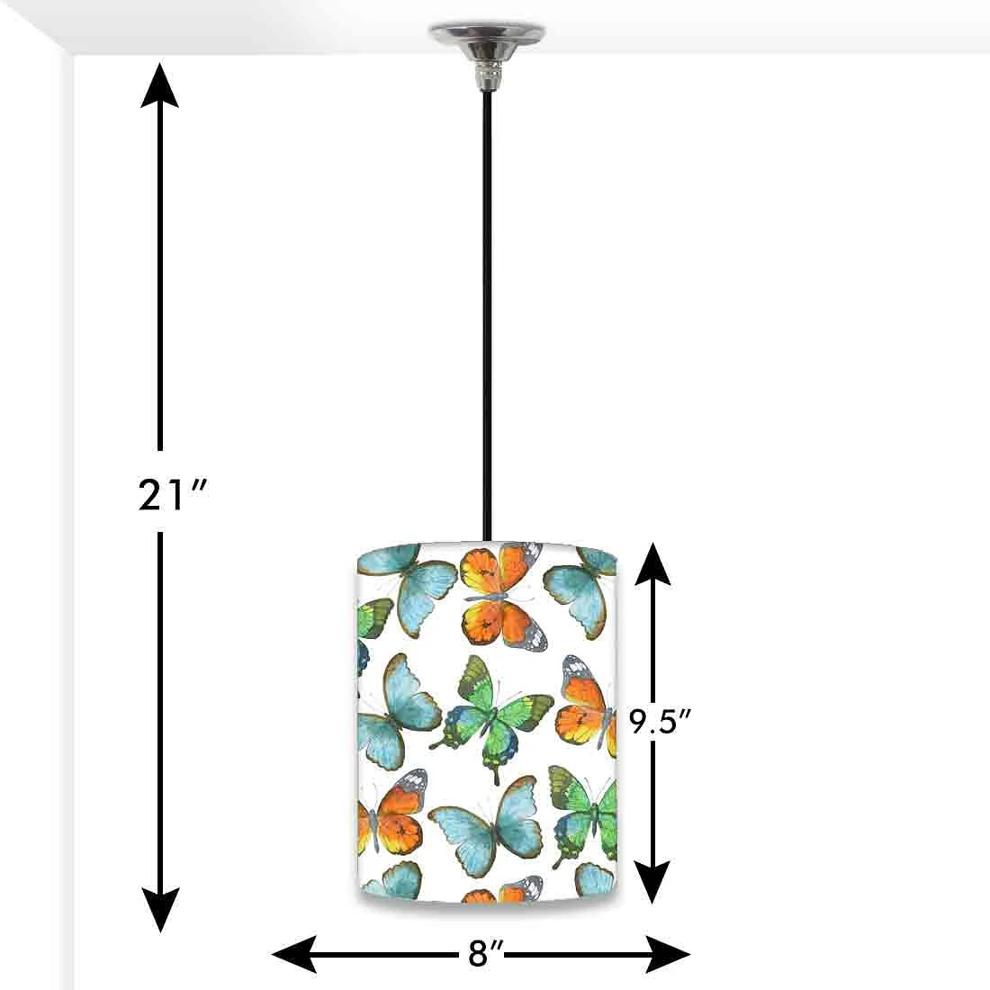 Ceiling Hanging Pendant Lamp Shade - Watercolor Butterflies - Image 3