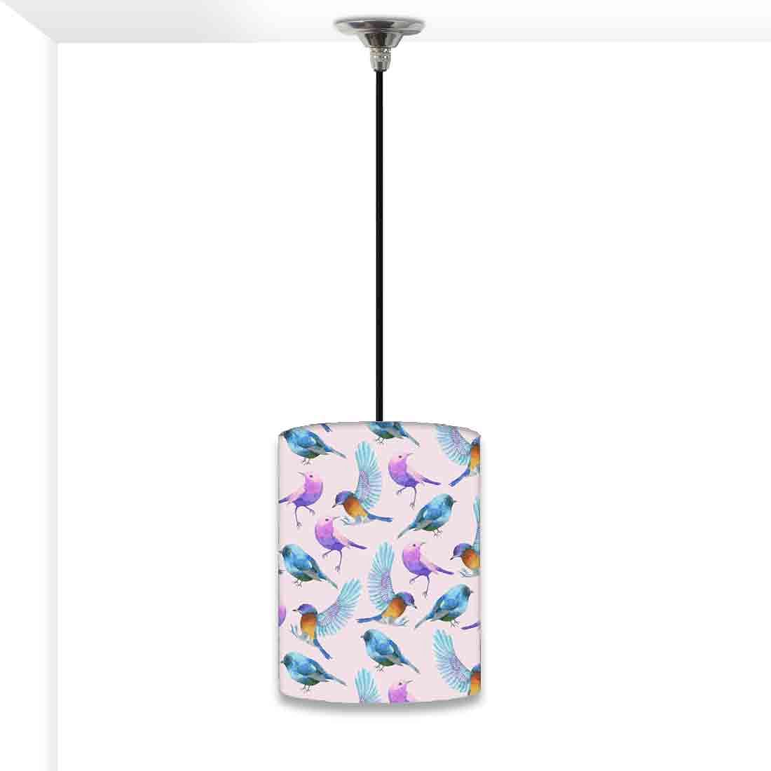 Ceiling Hanging Pendant Lamp Shade - Watercolor Birds