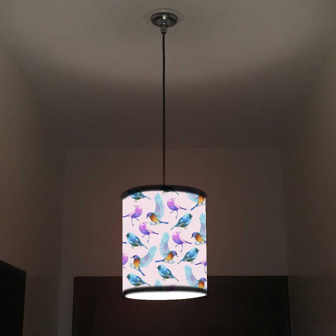 Ceiling Hanging Pendant Lamp Shade - Watercolor Birds - Image 2