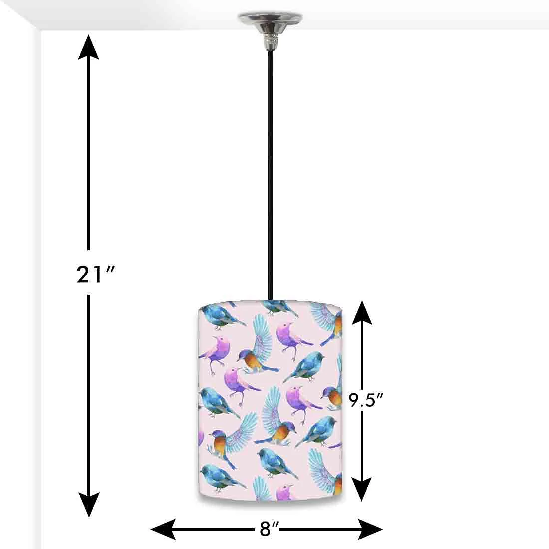 Ceiling Hanging Pendant Lamp Shade - Watercolor Birds - Image 3