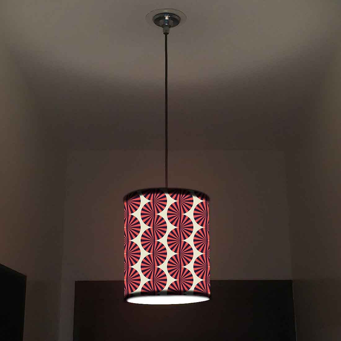 Ceiling Hanging Pendant Lamp Shade - Brown Retro Pattern - Image 2