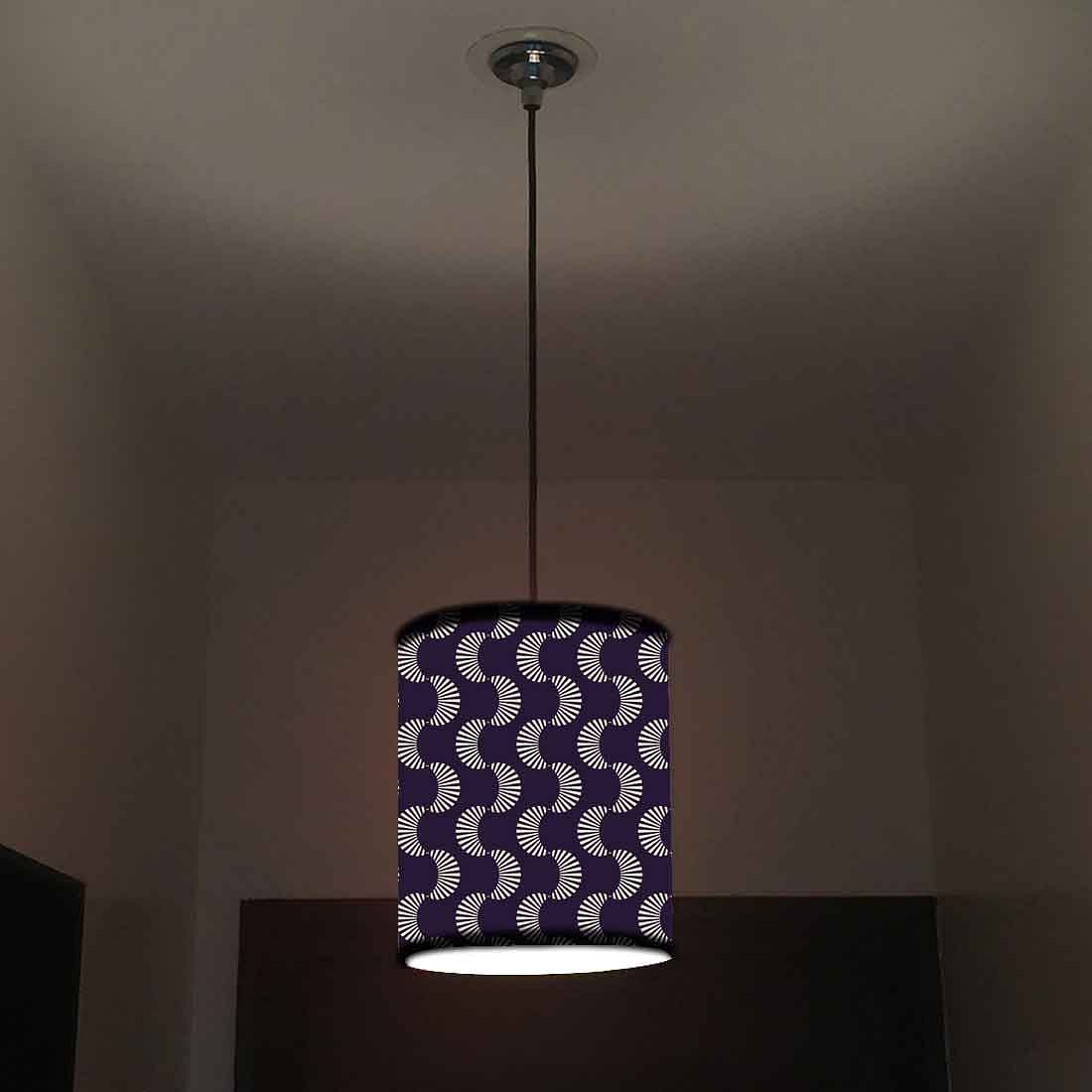 Ceiling Hanging Pendant Lamp Shade - Purple Retro Pattern - Image 2