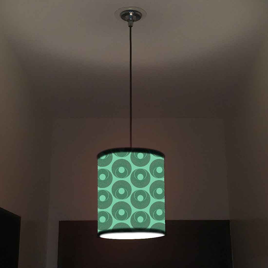 Ceiling Hanging Pendant Lamp Shade - Retro Green Art - Image 2