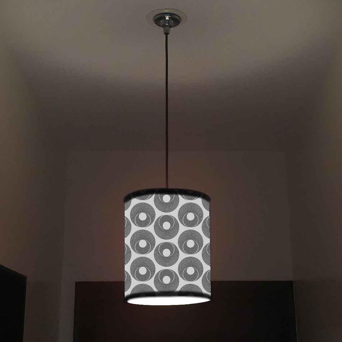 Ceiling Hanging Pendant Lamp Shade - Grey Retro Art - Image 2