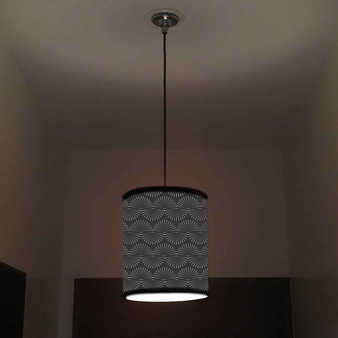 Ceiling Hanging Pendant Lamp Shade - Black And White Retro Pattern - Image 2