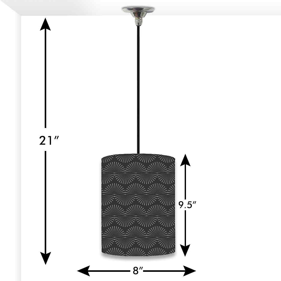 Ceiling Hanging Pendant Lamp Shade - Black And White Retro Pattern - Image 3