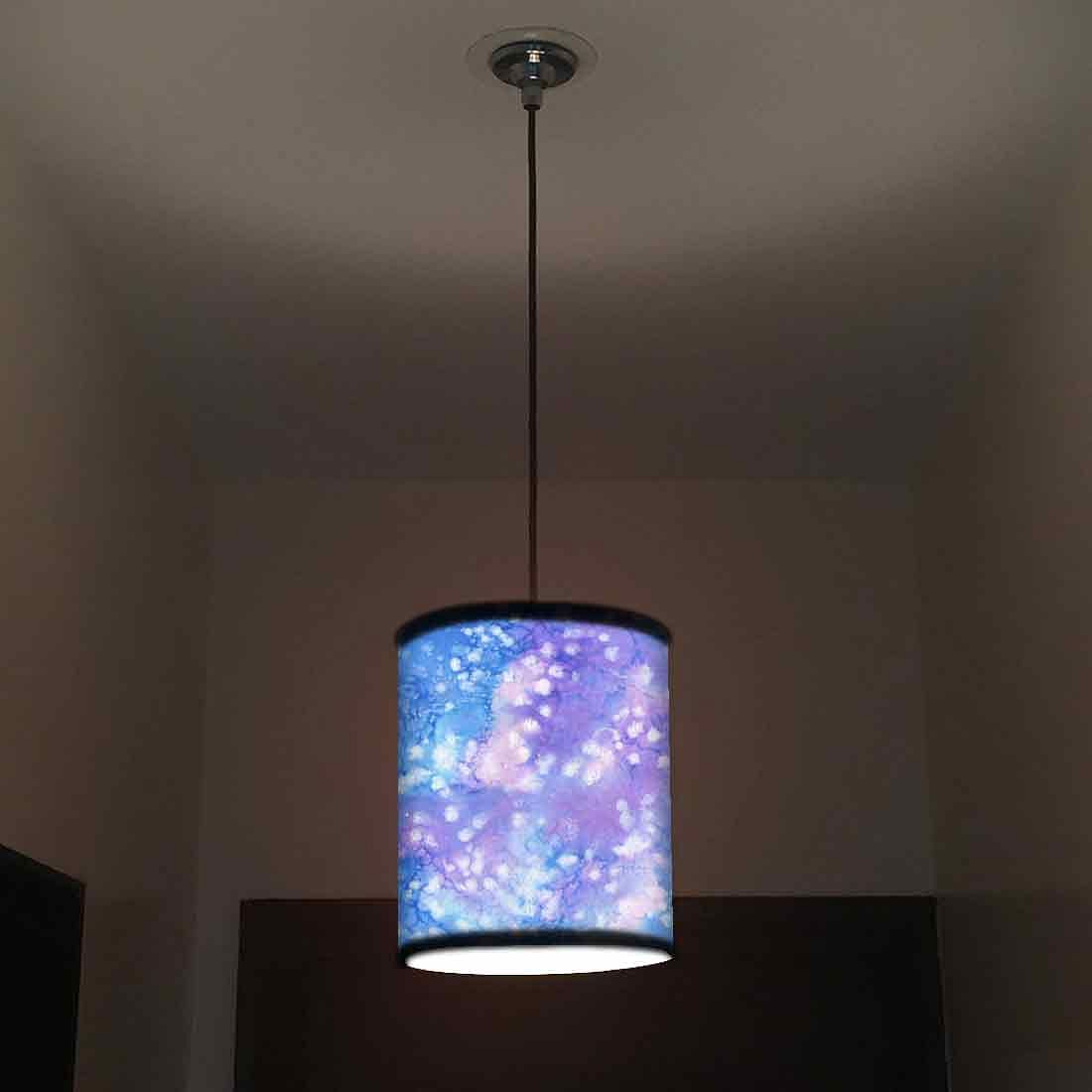Ceiling Hanging Pendant Lamp Shade - Arctic Space Purple Watercolor - Image 2