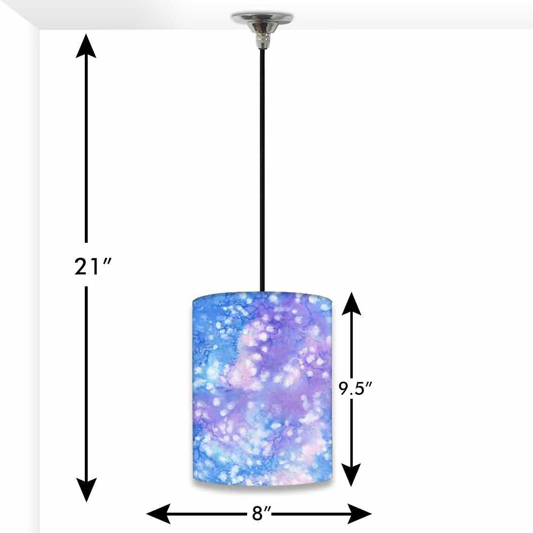 Ceiling Hanging Pendant Lamp Shade - Arctic Space Purple Watercolor - Image 3