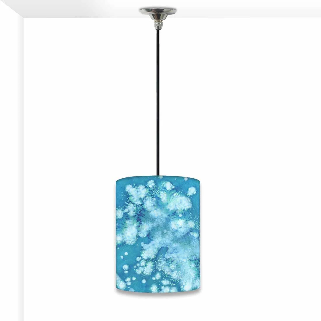 Ceiling Hanging Pendant Lamp Shade - Arctic Space Light Blue Watercolor