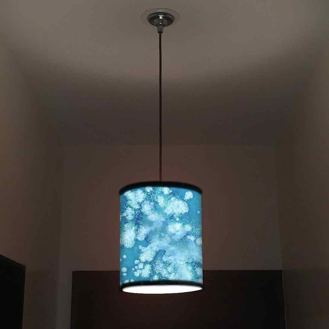 Ceiling Hanging Pendant Lamp Shade - Arctic Space Light Blue Watercolor - Image 2