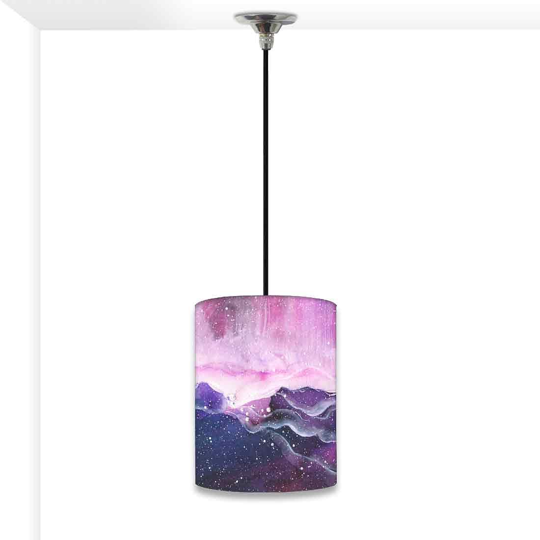 Ceiling Hanging Pendant Lamp Shade - Space Colorful Watercolor