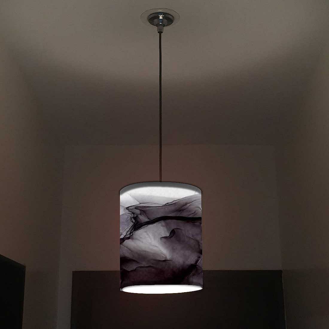Ceiling Hanging Pendant Lamp Shade - Black Ink Watercolor - Image 2