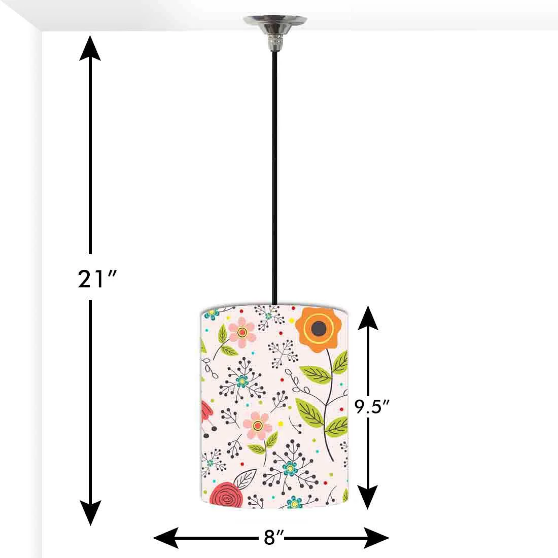 Ceiling Hanging Pendant Lamp Shade - Spring Floral - Image 2