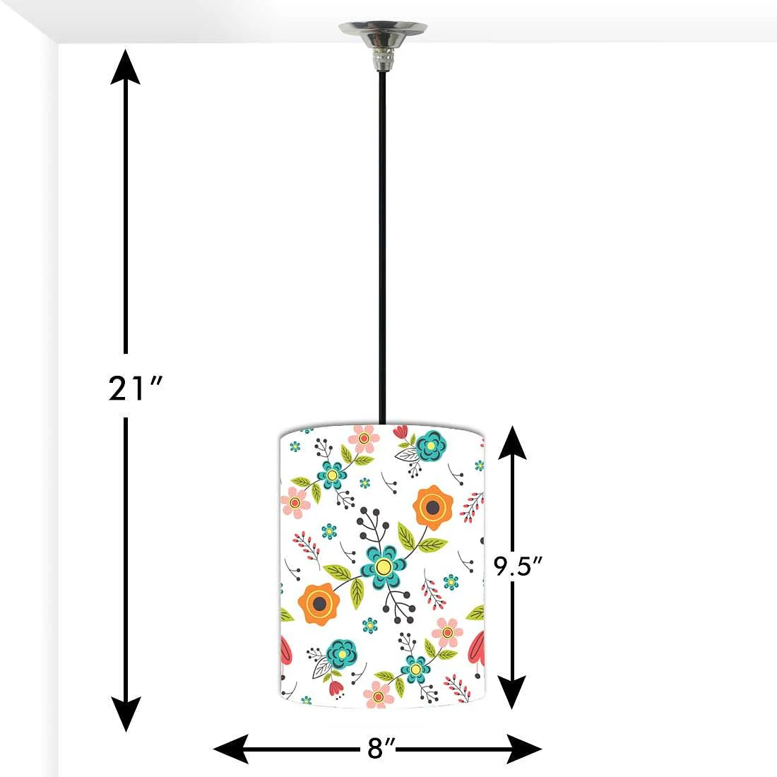 Ceiling Hanging Pendant Lamp Shade - Colorful Flower Collection - Image 2