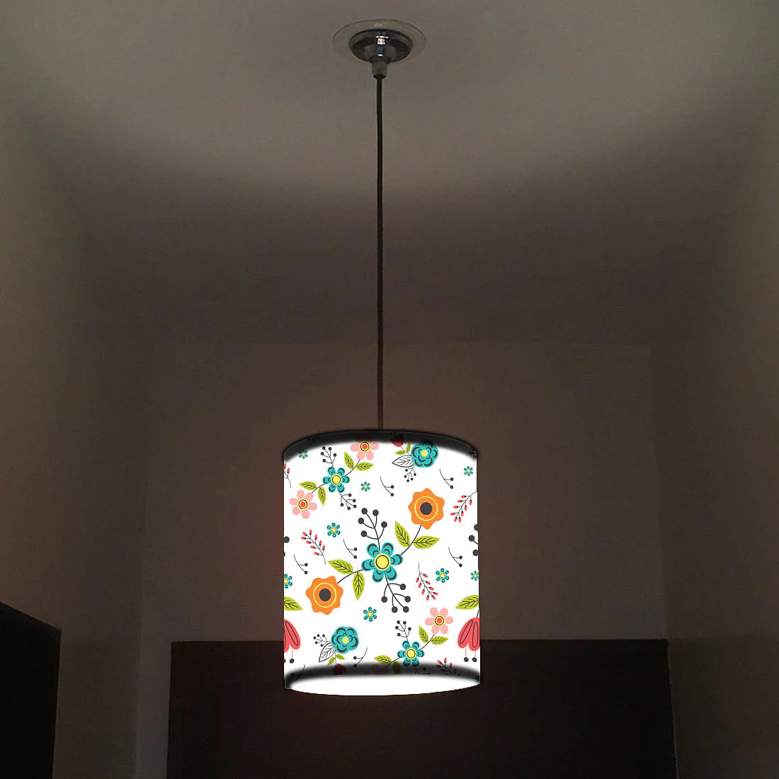 Ceiling Hanging Pendant Lamp Shade - Colorful Flower Collection - Image 3