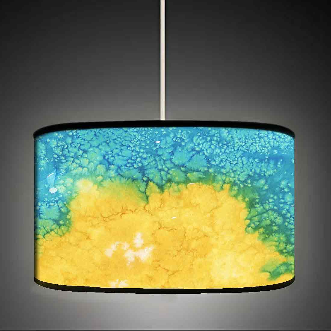 Large Pendant Lighting Hanging Drum Shade - Arctic Space 0103