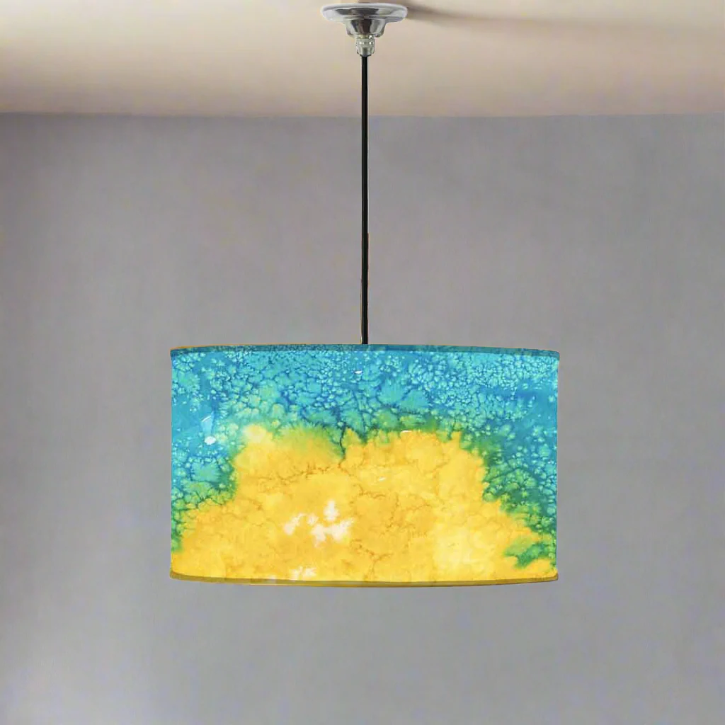 Large Pendant Lighting Hanging Drum Shade - Arctic Space 0103 - Image 2