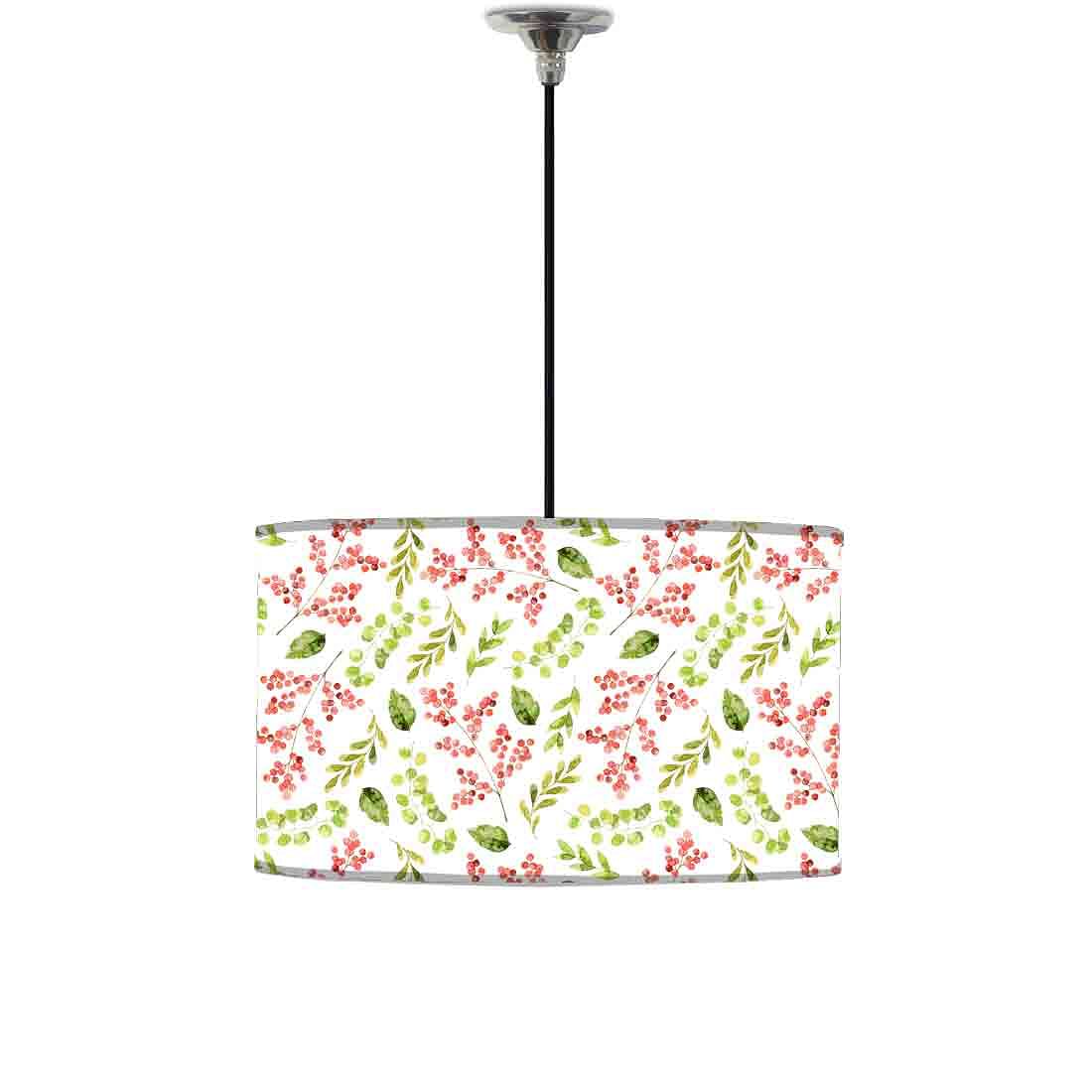 Ceiling Lamp Hanging Drum Lampshade - Colorful Leaves