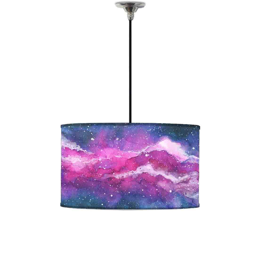 Ceiling Large Pendant Lighting Drum - Watercolor 0123 - Image 2